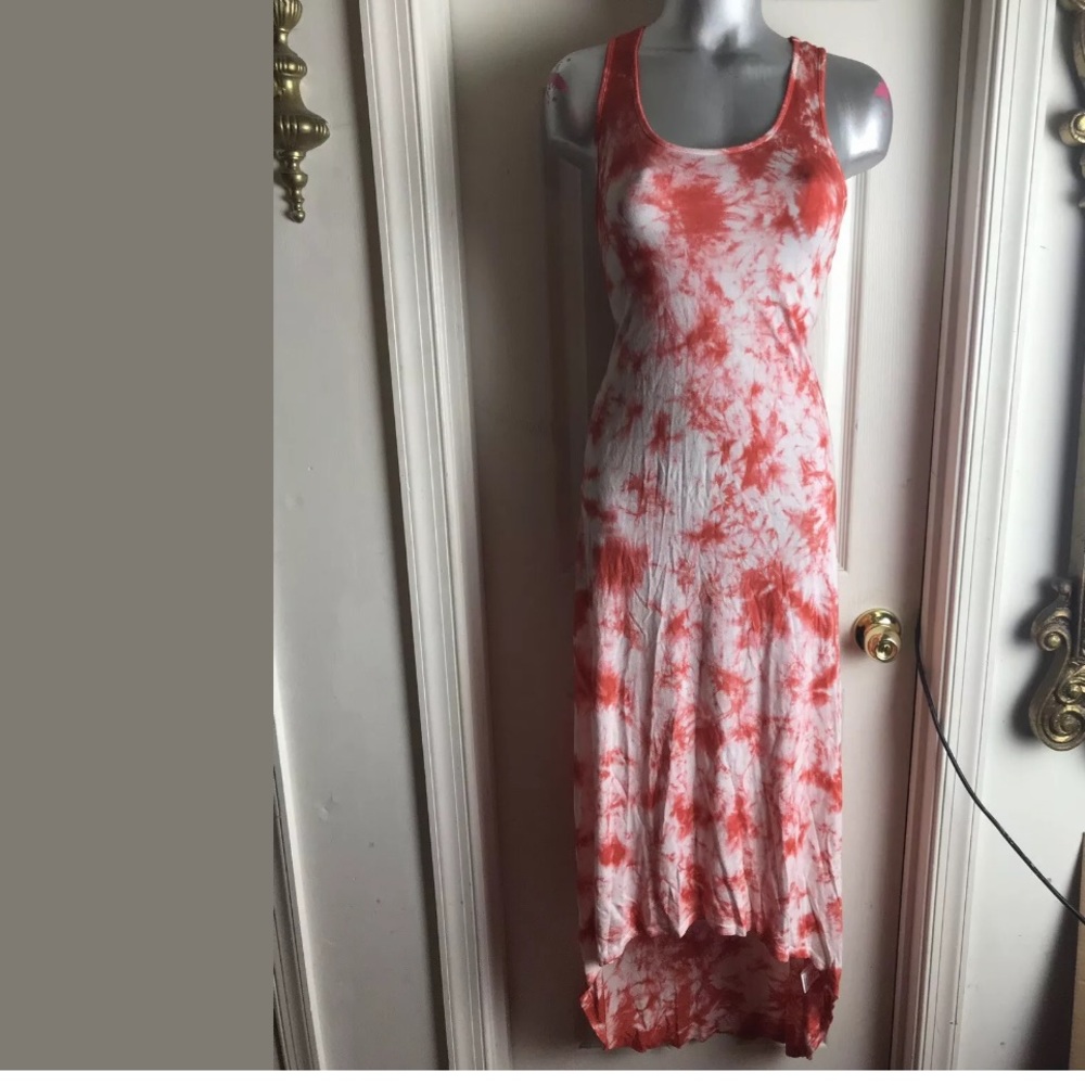 Olive & Oak Dress Rayon Flowy -Hi/Low Tie Dye SML